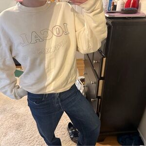 MadhappyLocal Optimist Cream Rhinestone Sweatshirt